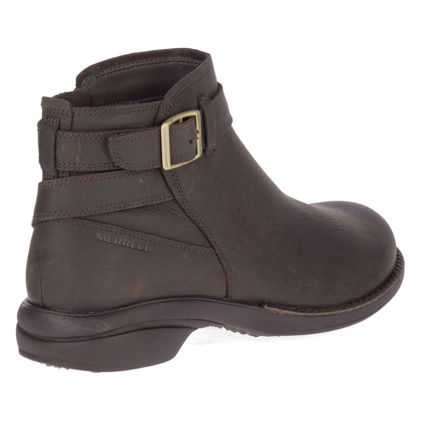 Bottes Merrell Andover Bluff Waterproof Chocolat Femme | Q.D.THCZ